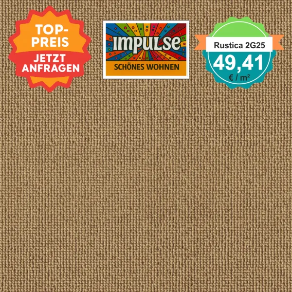 Vorwerk Rustica 2G25 gold Teppichboden – Draufsicht quadratisch